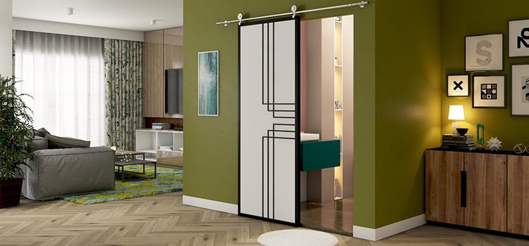 sliding bathroom door installation in Miami Lakes